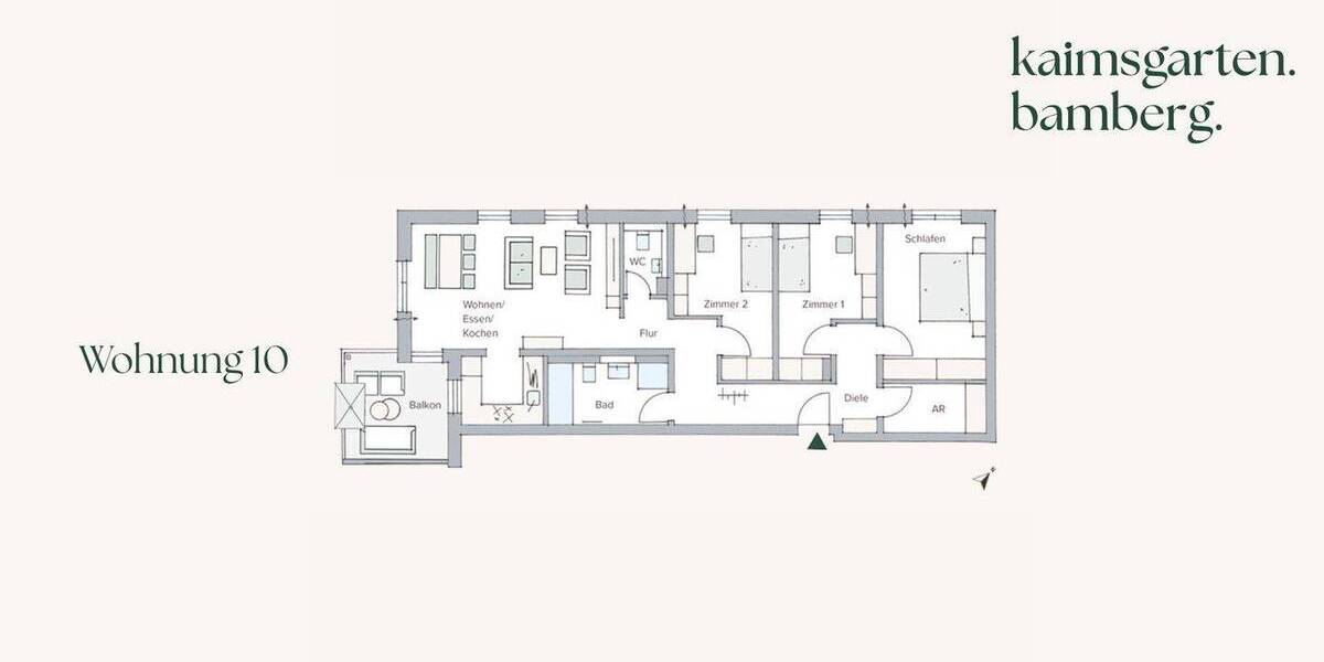 Etagenwohnung Bamberg Bamberg-Ost - 4 Zimmer, 87 m&sup2;, 656.000&euro; | Angebot:26189797