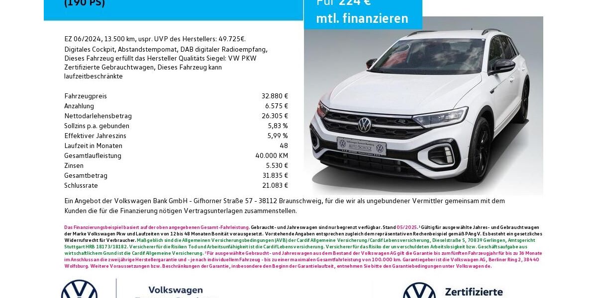 VW T-Roc 13.500 km 32.880 &euro; Bamberg 96052