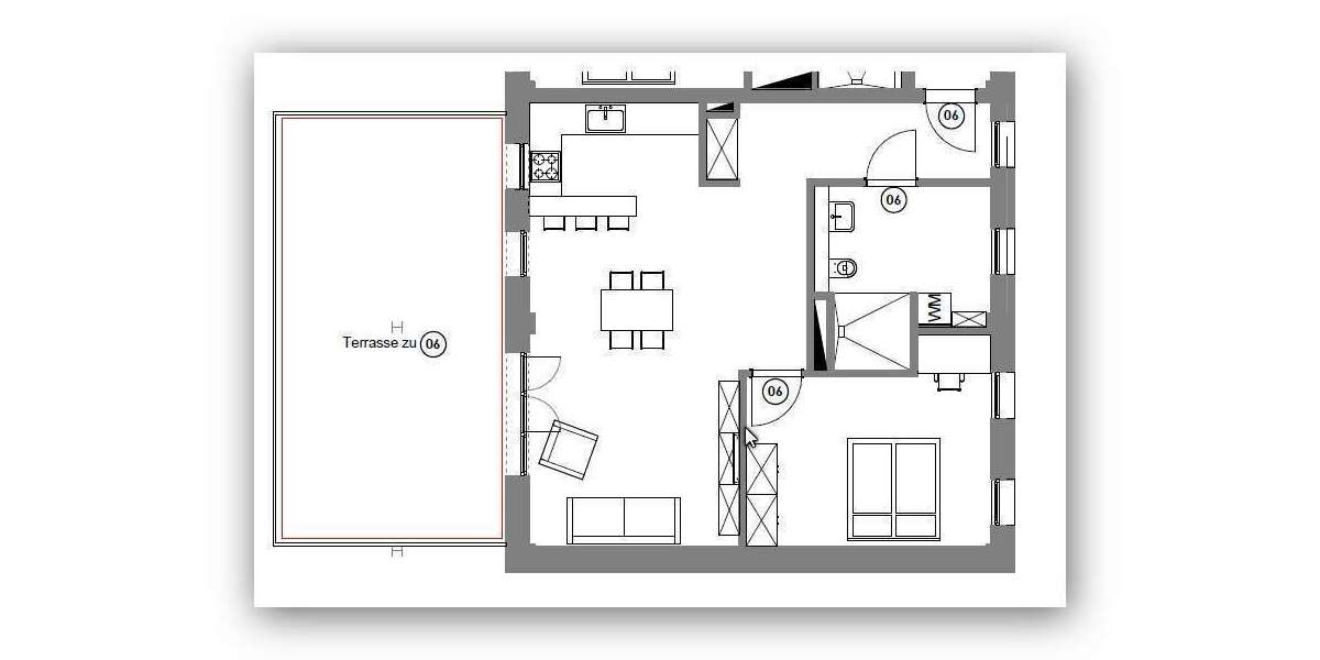 Terrassenwohnung Bamberg Gärtnerstadt - 2 Zimmer, 78 m&sup2;, 350.000&euro; | Angebot:26139187