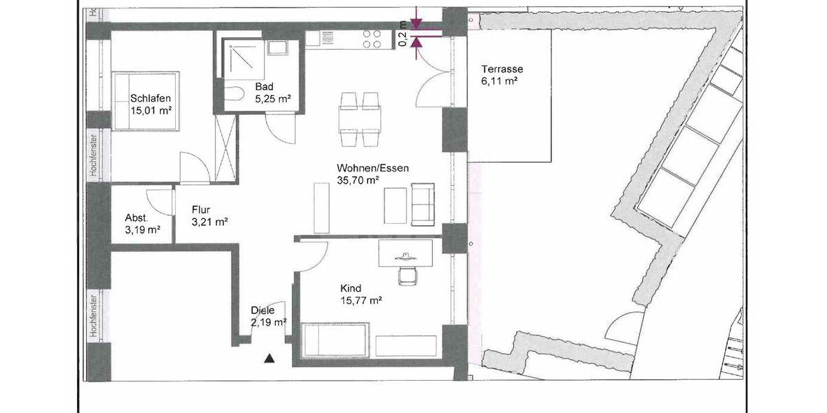 Terrassenwohnung Bamberg Bamberg-Ost - 3 Zimmer, 86 m&sup2;, 1.190&euro; | Angebot:25665859