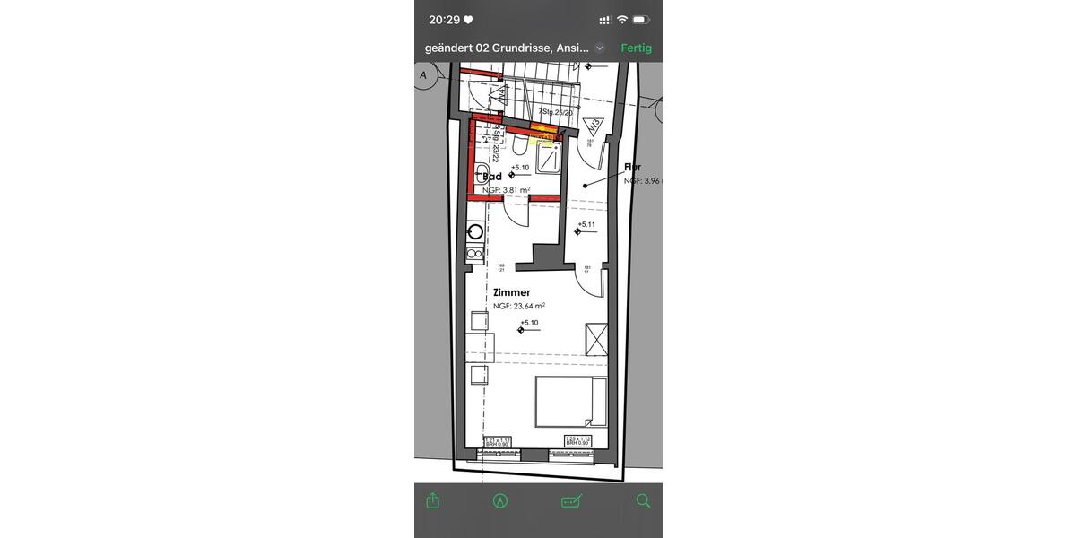 Etagenwohnung Burgebrach - 1 Zimmer, 31 m&sup2;, 670&euro; | Angebot:25843175