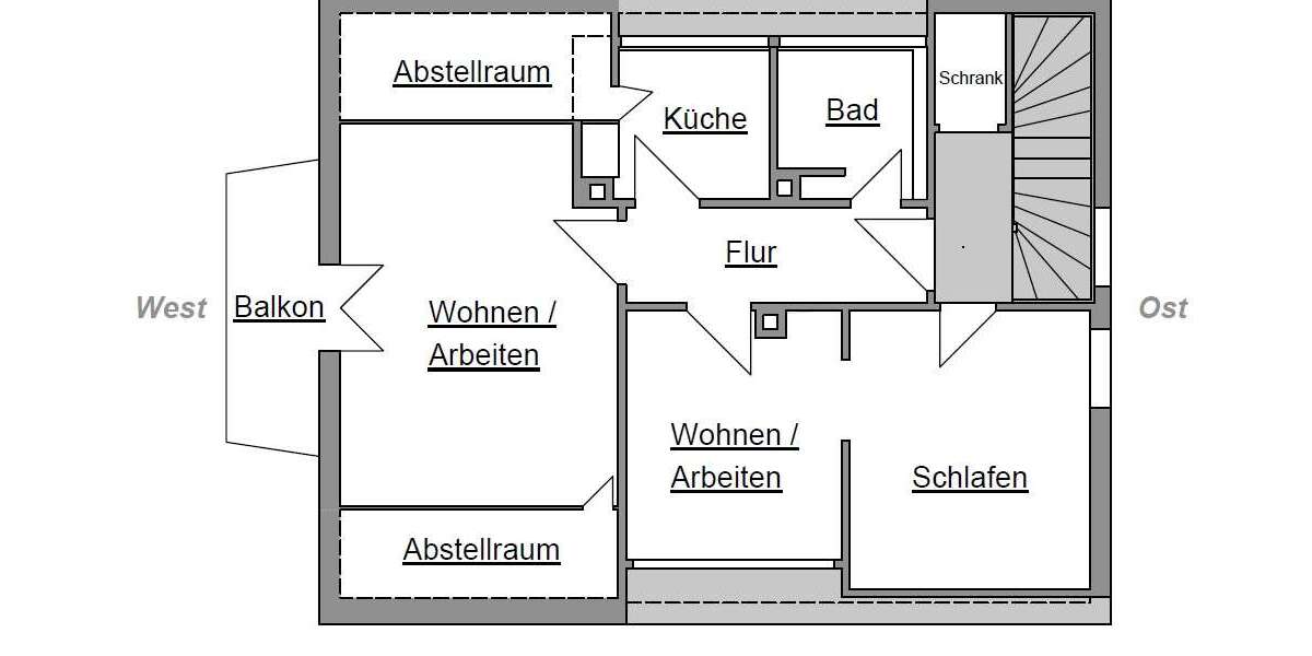 Etagenwohnung Forchheim - 3 Zimmer, 50 m&sup2;, 550&euro; | Angebot:26204451
