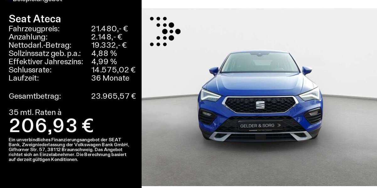 Seat Ateca 86.853 km 21.480 &euro; Sand am Main 97522