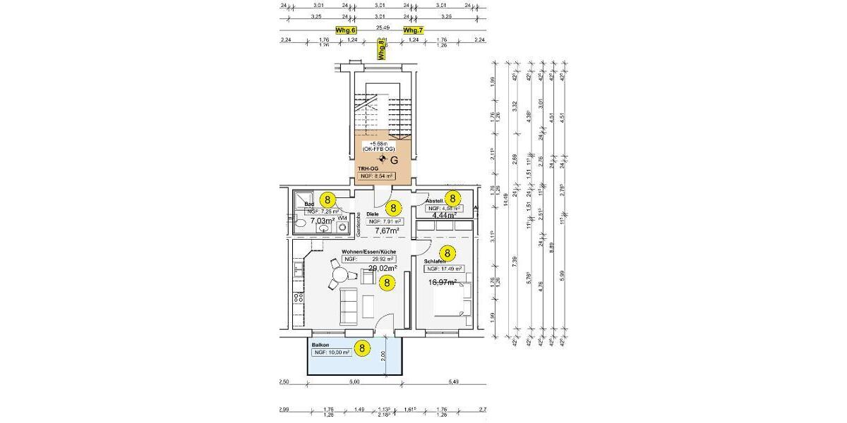 2 Zi. Wohnung (Nr. 8) im OG mit Balkon - Etagenwohnung Adelsdorf OT | Angebot:26831488