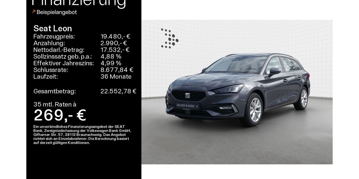 Seat Leon 43.490 km 18.780 &euro; Ebern 96106