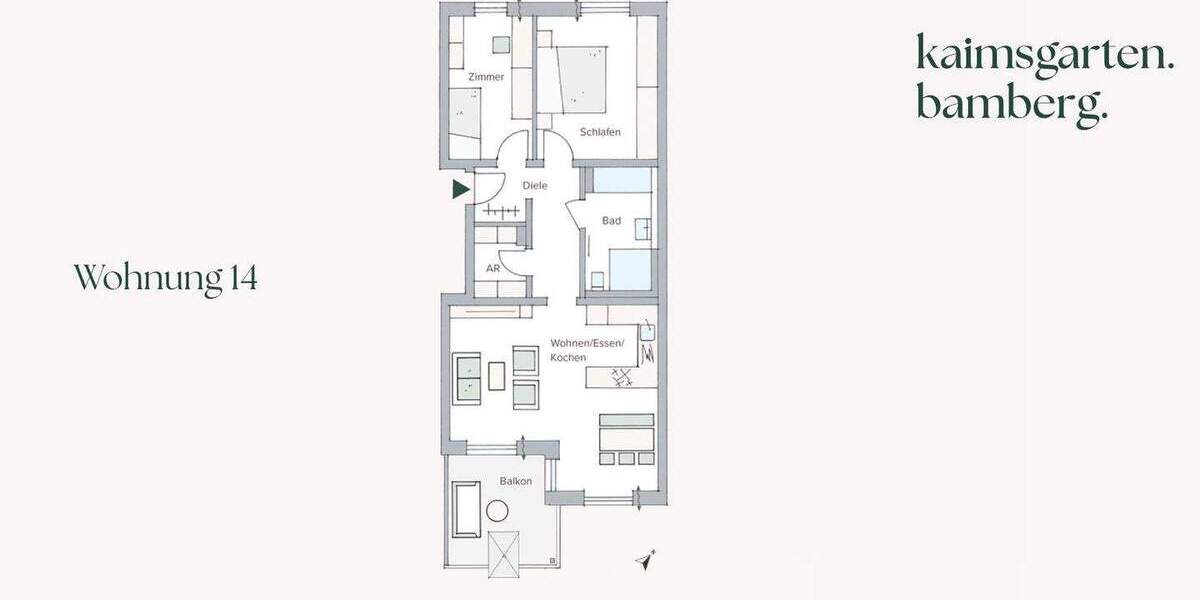 Etagenwohnung Bamberg Bamberg-Ost - 3 Zimmer, 78 m&sup2;, 538.985&euro; | Angebot:26798653
