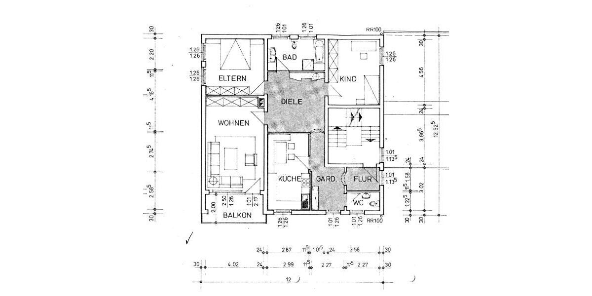 3 Zi. Wohnung im EG mit Terrasse, Gartenmktbenutzung und Garage - Etagenwohnung Hessdorf | Angebot:27314099