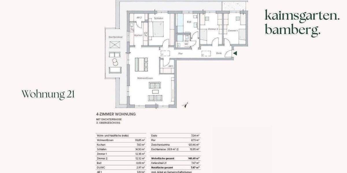 Etagenwohnung Bamberg Bamberg-Ost - 4 Zimmer, 140 m&sup2;, 980.850&euro; | Angebot:26879553