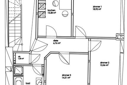 Wohnung Bamberg Bamberg-Ost - 3 Zimmer, 74 m&sup2;, 1.000&euro; | Angebot:25840243