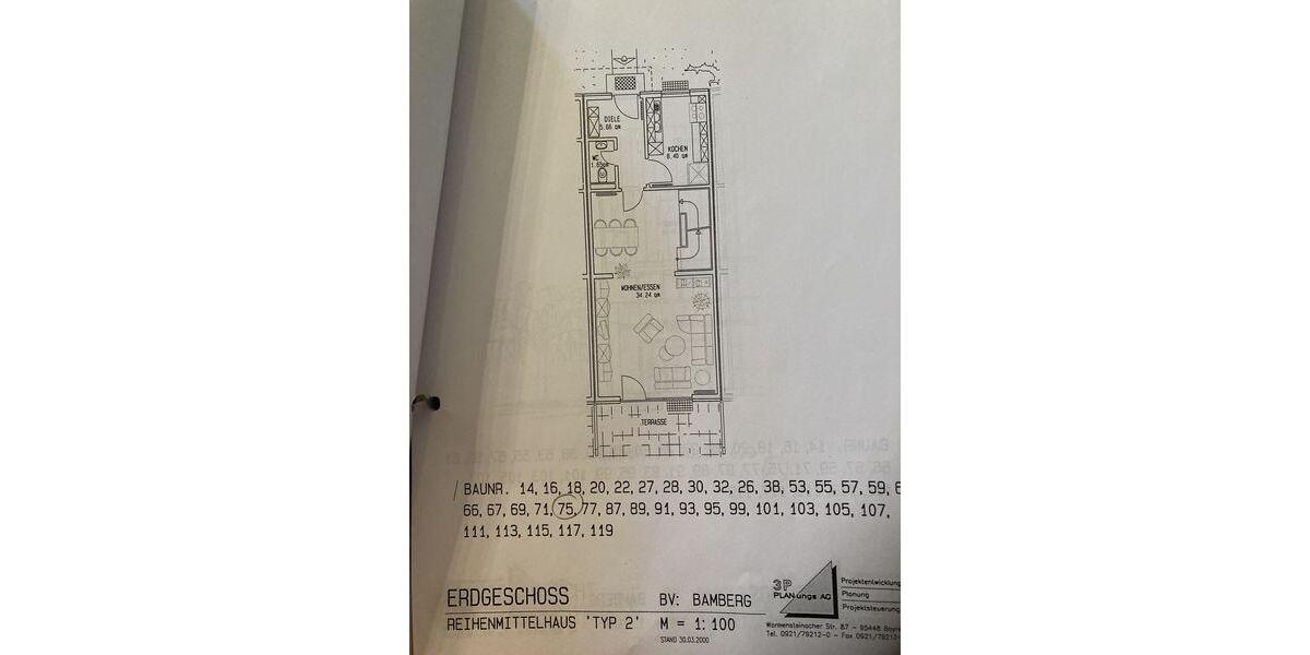 Reihenhaus Bamberg Gereuth - 5 Zimmer, 126 m&sup2;, 552.000&euro; | Angebot:26090018