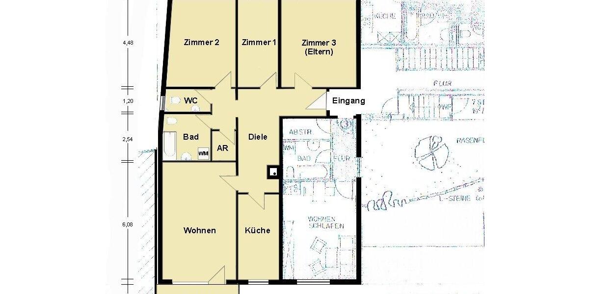 Etagenwohnung Bamberg Bamberg-Ost - 4 Zimmer, 101 m&sup2;, 750&euro; | Angebot:26033213
