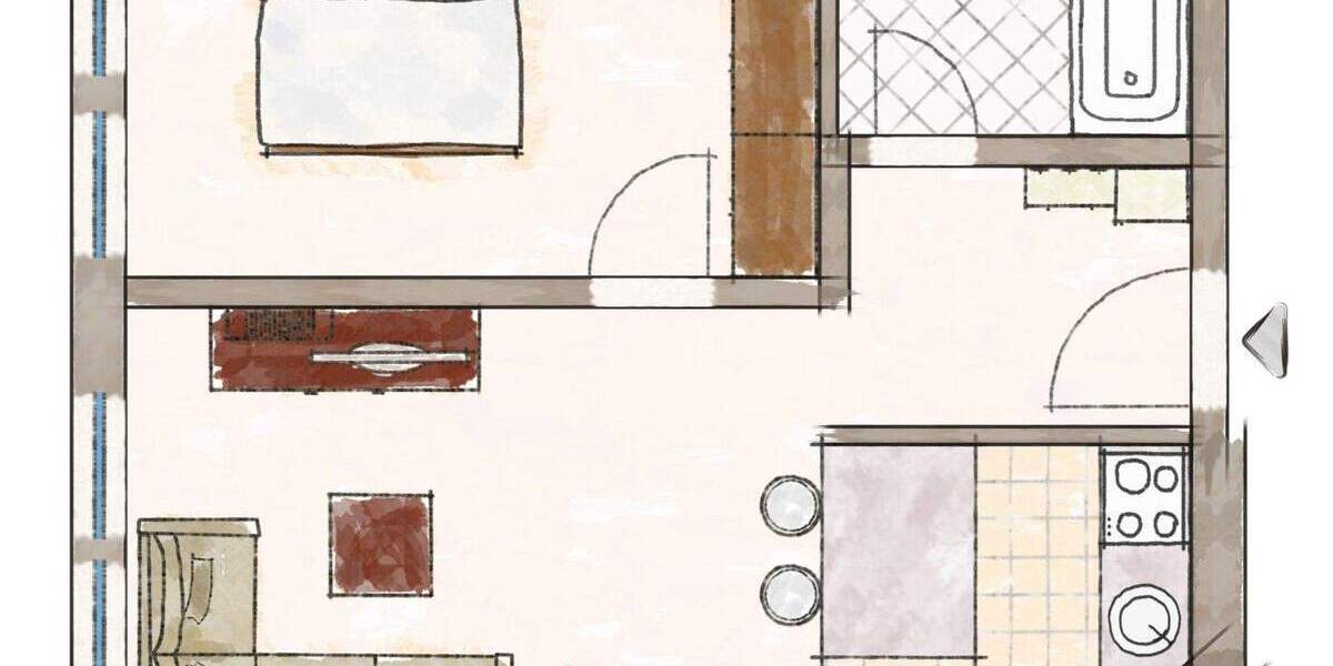 Etagenwohnung Hemhofen - 2 Zimmer, 124.999&euro; | Angebot:25845330