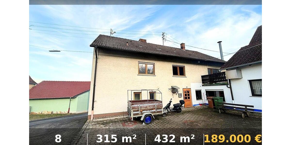 Einfamilienhaus Scheßlitz - 8 Zimmer, 315 m&sup2;, 189.000&euro; | Angebot:26636938