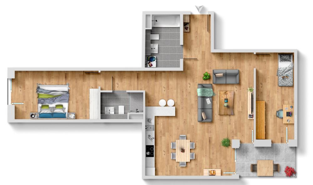 Etagenwohnung Bamberg Bamberg-Ost - 3 Zimmer, 96 m&sup2;, 1.150&euro; | Angebot:25927099