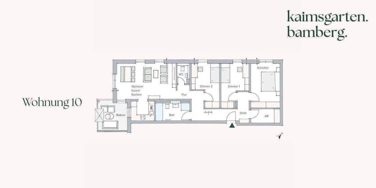 Etagenwohnung Bamberg Bamberg-Ost - 4 Zimmer, 97 m&sup2;, 666.436&euro; | Angebot:26929677