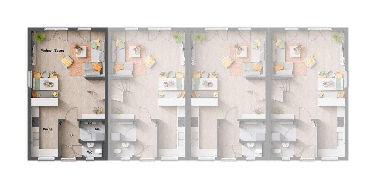 Reihenmittelhaus Forchheim - 5 Zimmer, 141 m&sup2;, 694.357&euro; | Angebot:25734205