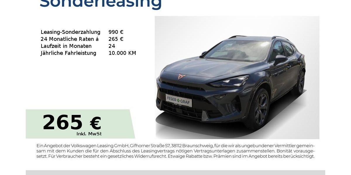 Cupra Formentor 23.150 km 31.770 &euro; Baiersdorf 91083