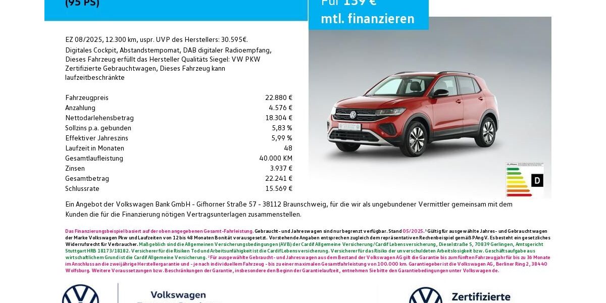 VW T-Cross 12.300 km 22.880 &euro; Bamberg 96052