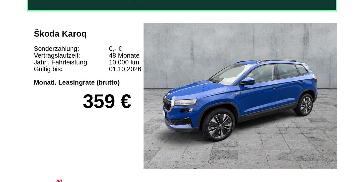 Skoda Karoq 60.608 km 25.470 &euro; Bamberg 96052