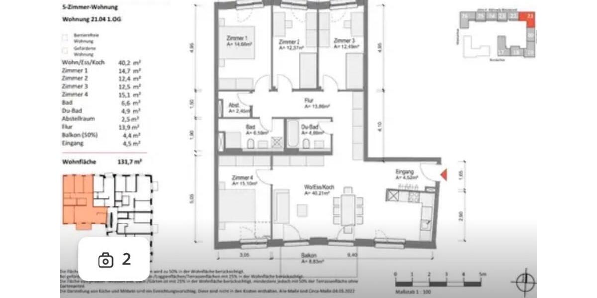 Etagenwohnung Bamberg Bamberg-Ost - 5 Zimmer, 130 m&sup2;, 1.887&euro; | Angebot:25256110