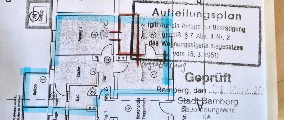 Erdgeschoßwohnung Bamberg Gereuth - 2.5 Zimmer, 60 m&sup2;, 279.000&euro; | Angebot:26723011