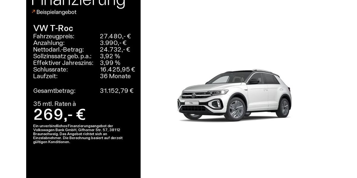 VW T-Roc 51.500 km 26.980 &euro; Ebern 96106