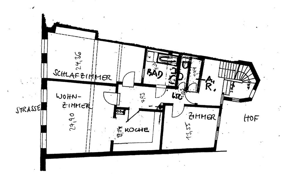 Etagenwohnung Bamberg Am Bruderwald - 3 Zimmer, 91 m&sup2;, 1.100&euro; | Angebot:25298451