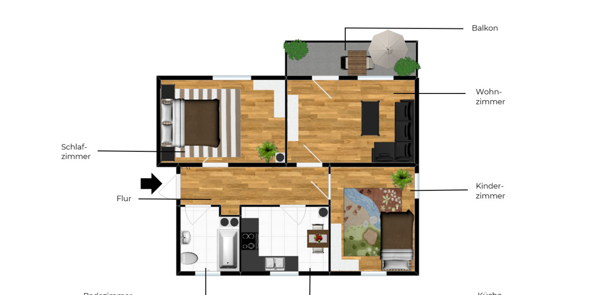 Etagenwohnung Breitengüßbach - 3 Zimmer, 71 m&sup2;, 154.000&euro; | Angebot:25675097