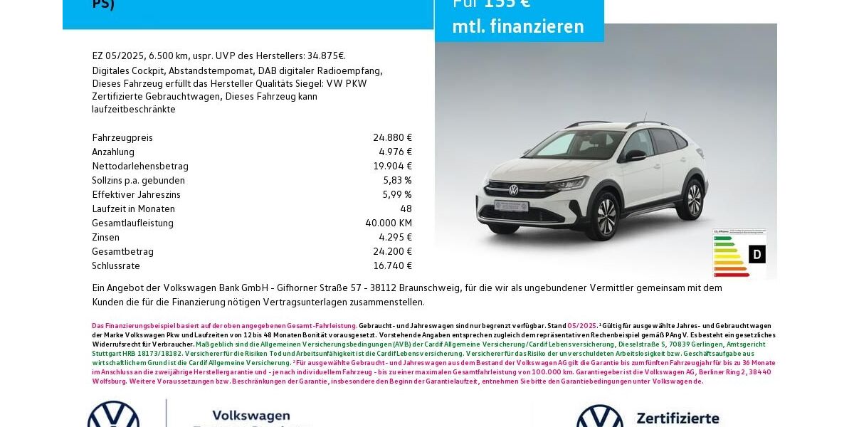 VW Taigo 6.500 km 24.880 &euro; Bamberg 96052