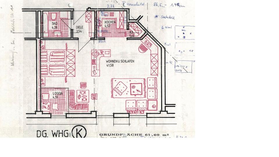 Dachgeschoßwohnung Bamberg Bamberg-Ost - 2 Zimmer, 57 m&sup2;, 229.000&euro; | Angebot:26676007