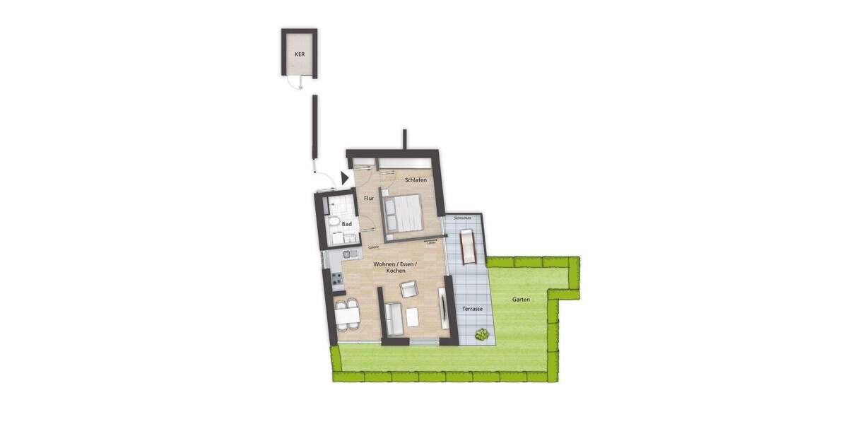 Etagenwohnung Bamberg Bamberg-Ost - 2 Zimmer, 69 m&sup2;, 1.040&euro; | Angebot:25724264