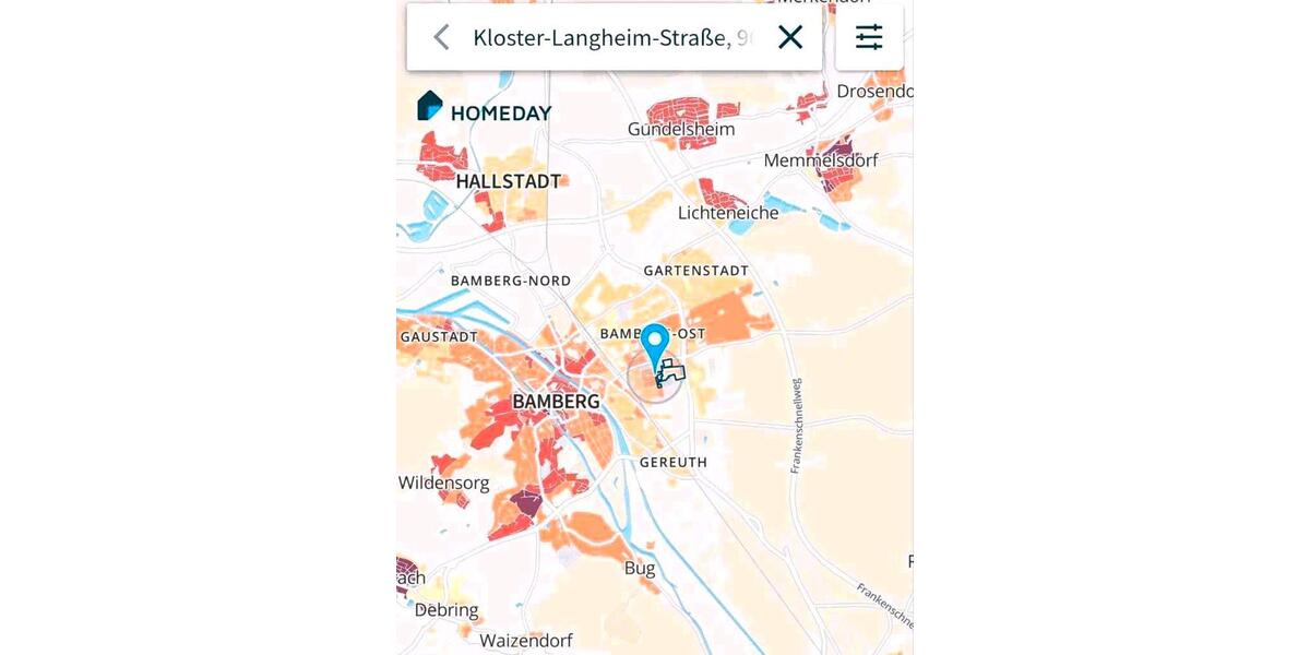 Hochparterre Bamberg Bamberg-Ost - 2 Zimmer, 48 m&sup2;, 183.500&euro; | Angebot:26374318