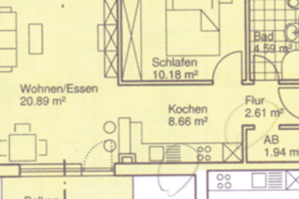 Wohnung Bamberg Gereuth - 2 Zimmer, 52 m&sup2;, 740&euro; | Angebot:24548637