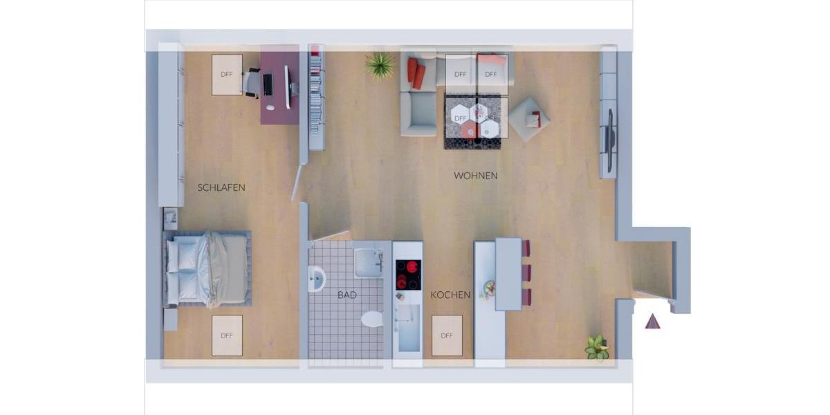 Dachgeschoßwohnung Forchheim - 2 Zimmer, 50 m&sup2;, 187.500&euro; | Angebot:26957589