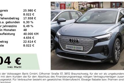Audi Q4 e-tron 57.950 km 25.980 &euro; Höchstadt an der Aisch 91315