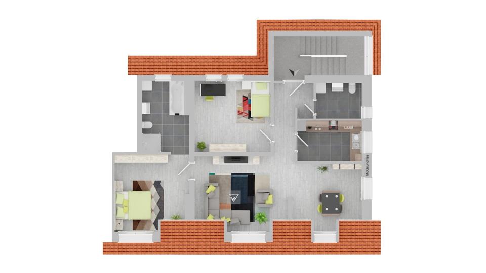 Dachgeschoßwohnung Knetzgau - 3 Zimmer, 91 m&sup2;, 860&euro; | Angebot:25705628